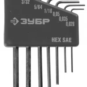 купить ЗУБР 7 шт, набор мини имбусовых ключей (27475-H7)