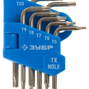 купить ЗУБР 8 шт, набор мини имбусовых ключей (27477-H8)