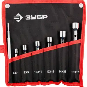 купить ЗУБР 7 шт, 6 - 17 мм, набор двухсторонних торцовых ключей (27190-H7)