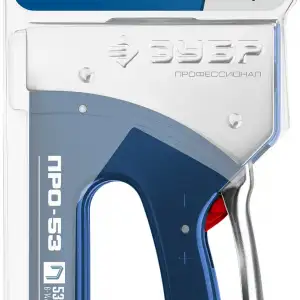 купить ЗУБР Про-53, скобы тип 53, гвозди тип 300/500, стальной рессорный степлер (31523)