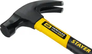 купить STAYER Hercules-M, 450 г, молоток-гвоздодёр столярный с фиберглассовой рукояткой, Professional (2027-450)
