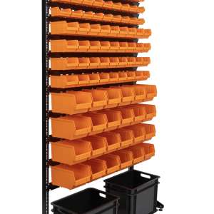 купить Стеллаж для склада с ящиками из пластика
