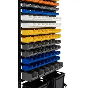 купить Железная мебель для склада с пластиковыми коробками