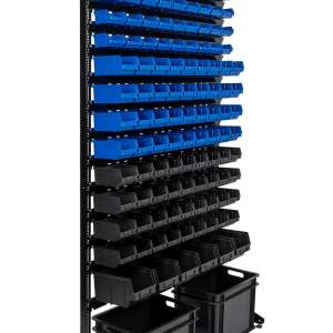 купить Пластиковые контейнеры от производителя на стеллаже для крепежа