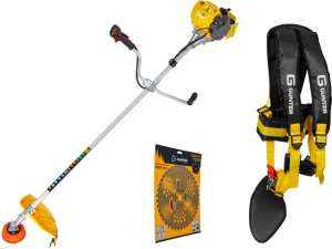 купить Мотокоса GUNTER MSG-435 (4 такт, 0.95 кВт, 35.8 см3, легкий запуск, диск 255х25.4 мм, 40 зуб., ремень двухлямочный, вес 8 кг)