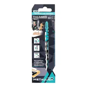 купить Пилка д/лобзика METALLICA Optima T113AWO 100/75мм, HCS-узк/волн. нож, пеноплекс/гофрокарт/резина 1шт