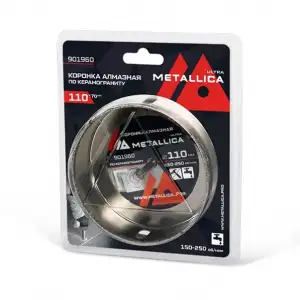 купить Коронка алмазная METALLICA Ultra 110х70 мм, #46, с сверлом, по керамограниту, плитке, в блистере.