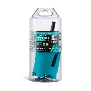 купить Коронка алм. сегм. METALLICA Optima 72x63 мм, М16, с хвостовиками HEX, SDS-plus, по бетону, в тубе