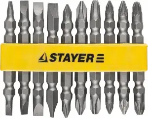 купить STAYER 10 шт, набор двусторонних бит (2605-H10)