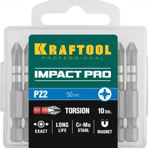 купить KRAFTOOL Impact PZ2, 50 мм, 10 шт, ударные биты (26193-2-50-S10)