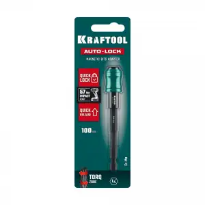 купить KRAFTOOL AUTO-LOCK, 100 мм, ударный адаптер для шуруповертов (26779-100)
