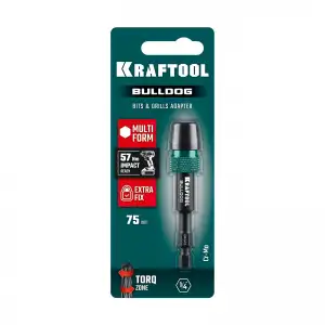 купить KRAFTOOL BULLDOG, 75 мм, адаптер с жесткой автоматической фиксацией для шуруповертов (26785-75)