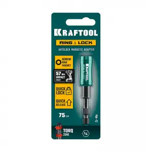 купить KRAFTOOL RING & LOCK, 75 мм, адаптер с автоматическим кольцевым магнитным захватом для крепежа (26787)