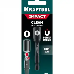 купить KRAFTOOL CLEAN “Nut driver”, 8 мм, бита с торцовой головкой (26371-08)