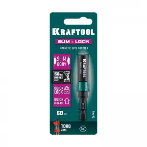 купить KRAFTOOL SLIM & LOCK, 68 мм, быстросъемный ударный адаптер для шуруповертов (26783-68)