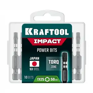купить KRAFTOOL Impact TX 20, 50 мм, 10 шт, ударные биты (26195-20-50-S10)