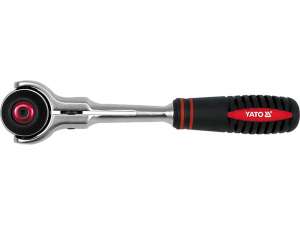 купить Ключ трещоточный для головок  1/4" T72  L145мм CrV6140 "Yato"