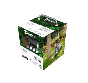 купить Шланг поливочный  1/2" 50м с пистолетом и коннекторами на тележке WHITE SILVER PLUS "Bradas"
