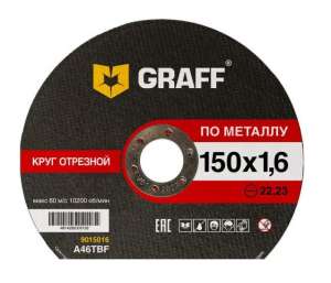 купить Круг отрезной по металлу 150x1,6x22,23 мм GRAFF