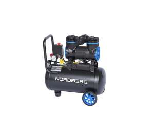 купить Компрессор безмасляный NORDBERG 220 В, ресивер 18 л, 170 л/мин NCEO10/170