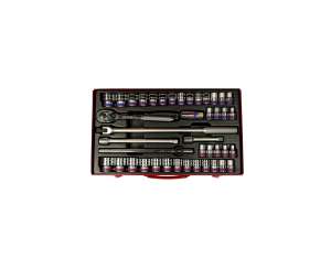 купить Набор двенадцатигранных торцевых головок с принадлежностями (1/2”, 8-32 мм, 43 предмета) KING TONY 4042CR