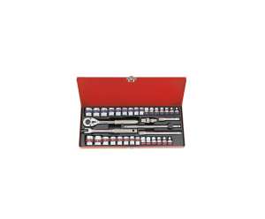 купить Набор двенадцатигранных торцевых головок с принадлежностями 3/8", 6-22мм, 1/4"-13/16", 36шт KING TONY 3036CR