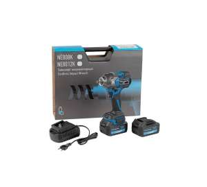 купить Аккумуляторный гайковерт NORDBERG 1/2', 21В, 1200 Нм с двумя 4A акк. и зар. уст-вом 1,8A, в кейсе NE808K