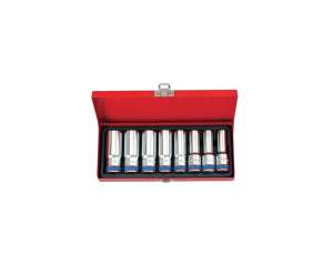 купить Набор глубоких торцевых головок (1/2', шестигранные, 12-24 мм, 8 предметов) KING TONY 4308MR05