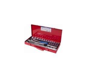 купить Набор головок с принадлежностями KING TONY 1/2", шестигранные, 10-32 мм, 24 предмета 4324MR