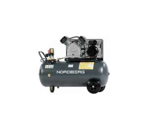 купить Компрессор поршневой с ременной передачей NORDBERG 380В, ресивер 100 л, 500 л/мин NCP100/500