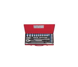 купить Набор шестигранных торцевых головок с принадлежностями (1/2”, 10-32 мм, 24 предмета) KING TONY 4326MR01