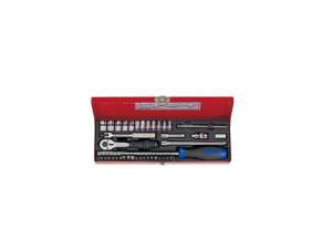 купить Набор шестигранных торцевых головок с принадлежностями 1/4', 4-13мм, 39шт KING TONY 2540MR