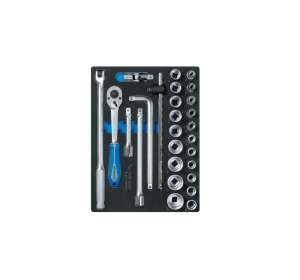 купить Набор торцевых головок 1/2" с принадлежностями, ложемент, 27 предметов KING TONY 9-4527MRV02