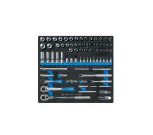 купить Набор торцевых головок 1/4" и 3/8" с принадлежностями KING TONY ложемент, 75 предметов 9-5575MRV02