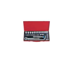 купить Набор торцевых головок с принадлежностями (1/2', двенадцатигранные, 10-32 мм, 24 предмета) KING TONY 4033MR