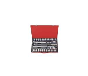 купить Набор торцевых головок с принадлежностями (1/2', шестигранные, 10-32 мм, 42 предмета) KING TONY 4542CR