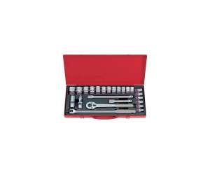 купить Набор торцевых головок с принадлежностями (1/2", шестигранные, 3/8-1&1/4", 24 предмета) KING TONY 4532SR