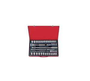 купить Набор торцевых головок с принадлежностями KING TONY 1/2", двенадцатигранные, 10-32 мм, 5/16"-1-1/4", 4042CR02