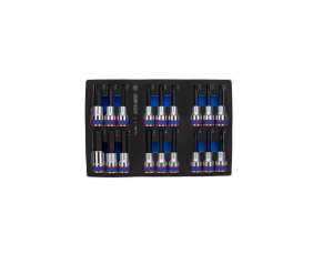 купить Набор торцевых насадок 1/2', TORX, HEX, L = 80 мм, ложемент, 18 предметов KING TONY 9-4138PRV