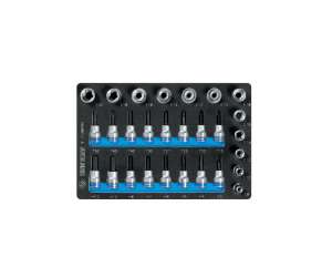 купить Набор торцевых насадок и головок 1/2"&3/8", TORX, HEX, Е6-Е20, ложемент, 28 предметов KING TONY 9-7128PRV