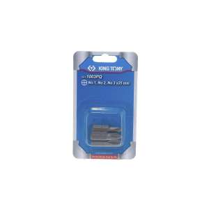 купить Набор вставок (бит) 1/4', крестовые, №1, №2, №3, 3шт KING TONY 1003PQ