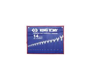 купить Набор комбинированных ключей, 8-24мм, чехол из теторона, 14шт KING TONY 1215MRN01