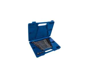 купить Набор комбинированных трещоточных ключей (8-19 мм, кейс, 13 предметов) KING TONY 13013MR