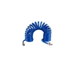 купить Шланг пневматический спиральный высокого давления (8x12 мм; 1/4М; 10 м) KING TONY 79953-10