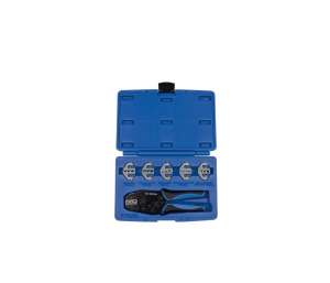 купить Храповичный кримпер для обжима изолированных наконечников (7 предметов, кейс) KING TONY 42107GX