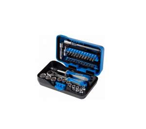 купить Набор торцевых головок с принадлежностями KING TONY серии ATOM 1/4", шестигранные, 5-14 мм, 39 предметов 2539MR-AM