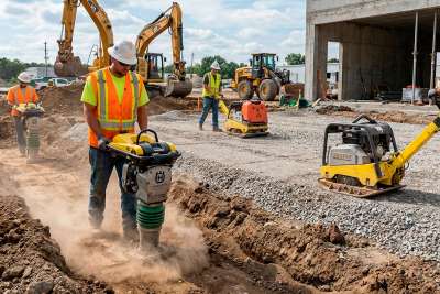 Вибротрамбовки для уплотнения грунта и основания в строительстве