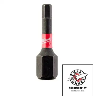 Бита MILWAUKEE Shockwave Impact Duty Hex 3 мм 25 мм наличный и безналичный расчет