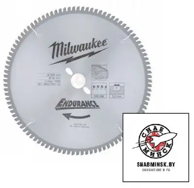 Пильный диск 305х30 мм Z96 Milwaukee наличный и безналичный расчет