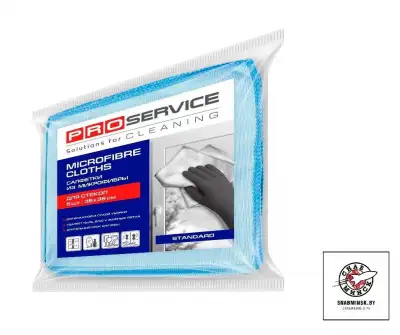 Салфетка из микрофибры для стекла ProService 35х35 наличный и безналичный расчет